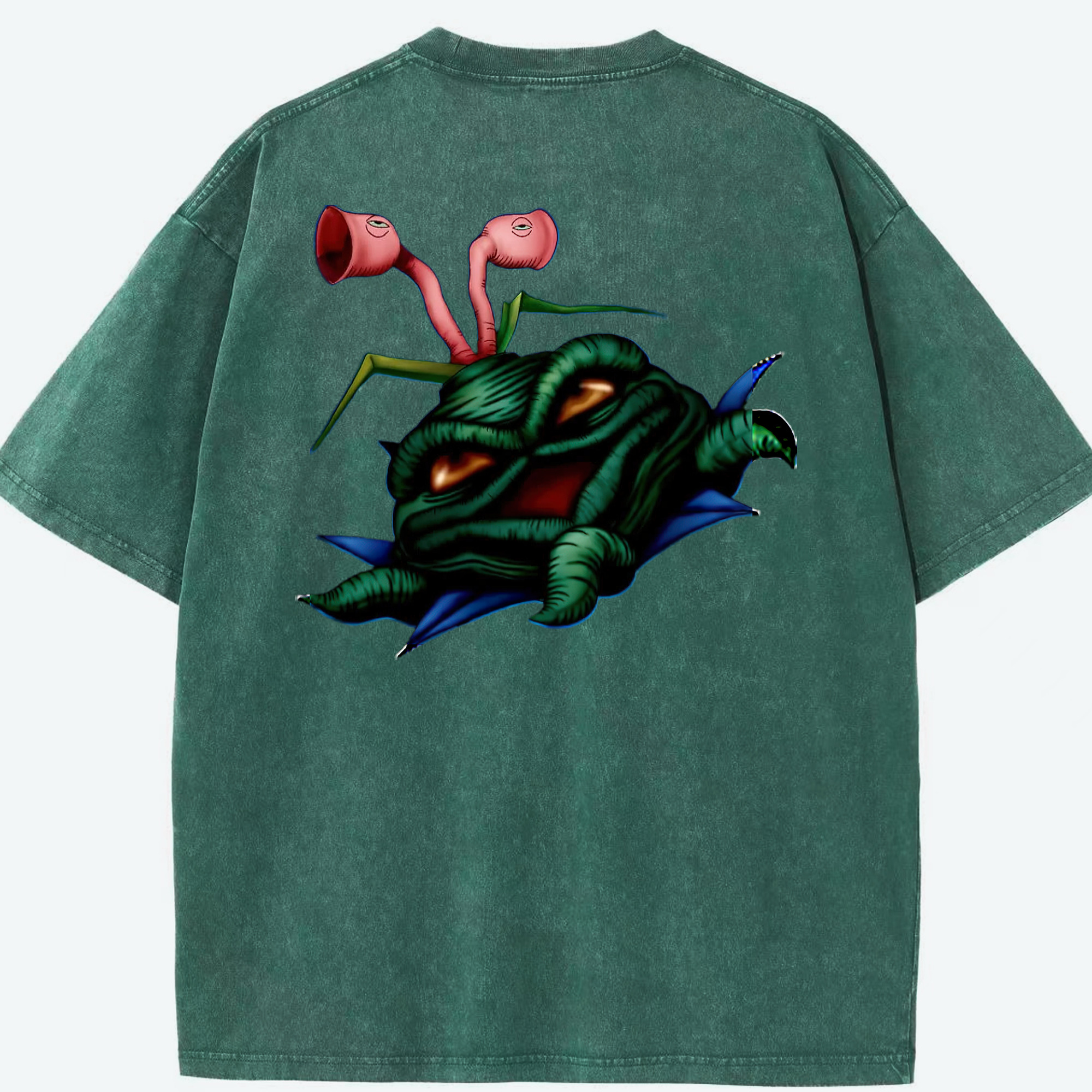 （画像用） 遊☆戯☆王 Yu-Gi-Oh! 綿100% ヴィンテージ風 半袖Tシャツ（背面プリント）